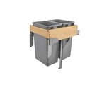 Rev-A-Shelf Rev-A-Shelf Wood Top Mount Pull Out TrashWaste Container wSoft CloseOpen 4WCTM-RM-2150DM-2